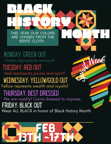Black History Spirit Week 2/13-2/17