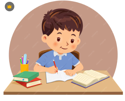 https://www.freepik.com/premium-vector/little-boy-doing-homework-by-read-writing-his-desk-vector-illustration_20274505.htm