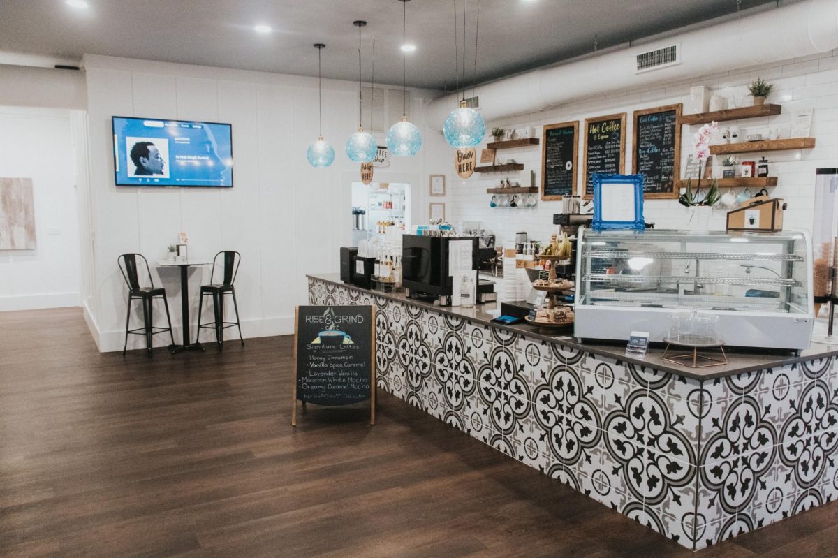 A photo of the interior of Rise and Grind